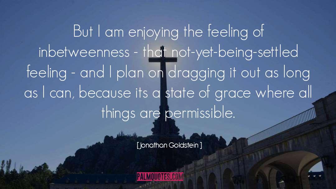 Jonathan Goldstein Quotes: But I am enjoying the