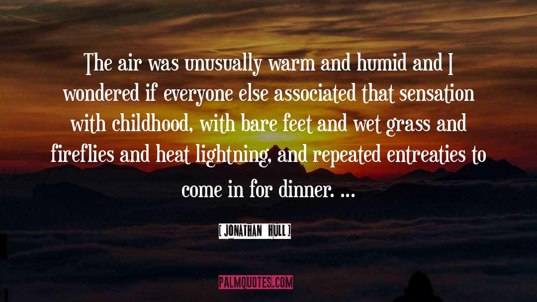 Jonathan Hull Quotes: The air was unusually warm