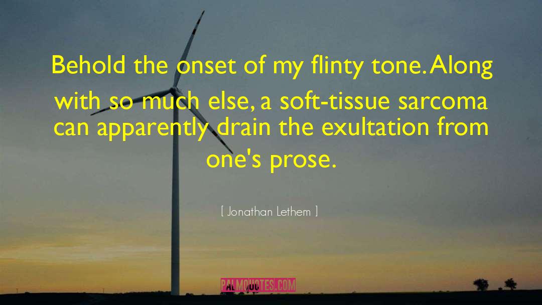 Jonathan Lethem Quotes: Behold the onset of my