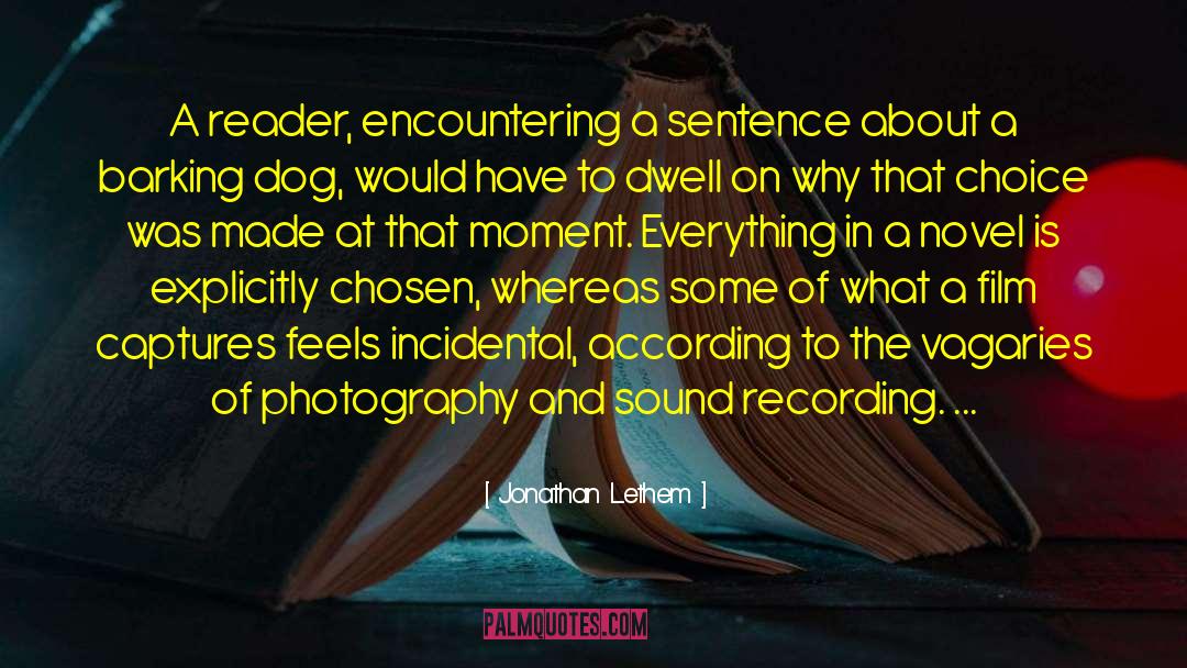 Jonathan Lethem Quotes: A reader, encountering a sentence