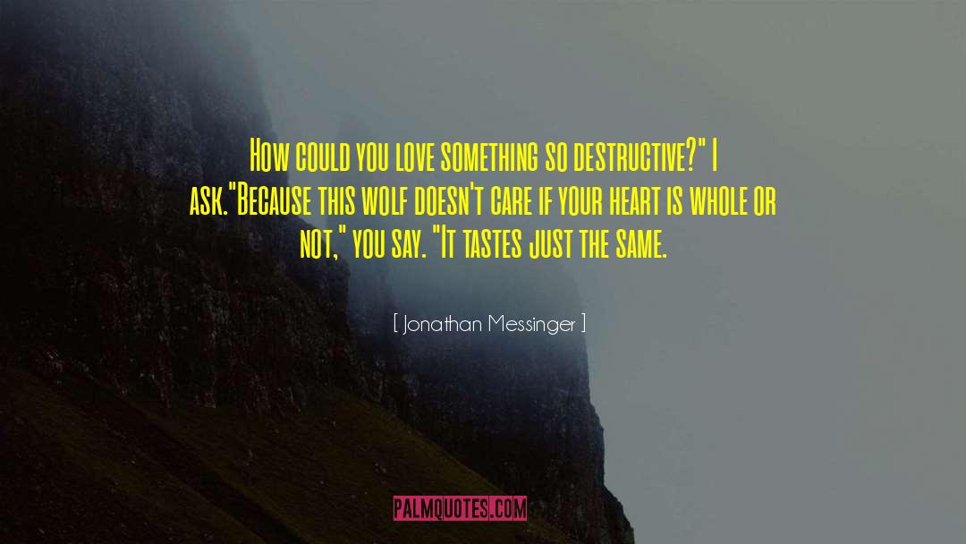 Jonathan Messinger Quotes: How could you love something