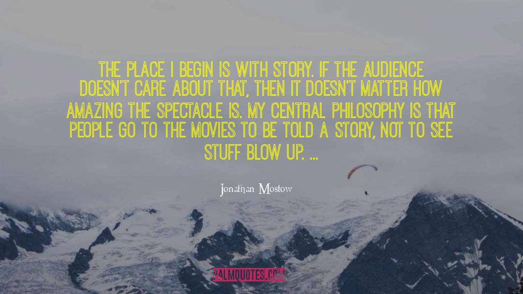 Jonathan Mostow Quotes: The place I begin is