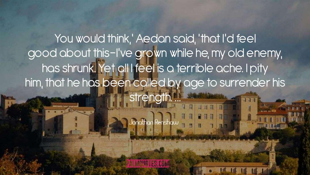 Jonathan Renshaw Quotes: You would think,' Aedan said,