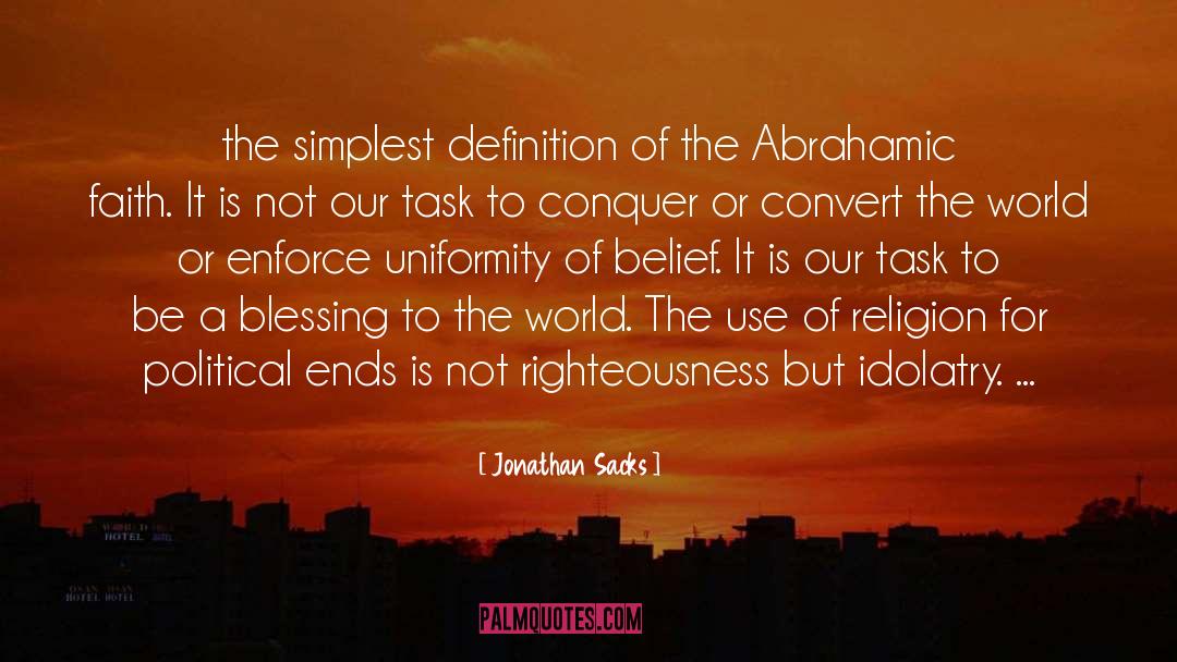 Jonathan Sacks Quotes: the simplest definition of the