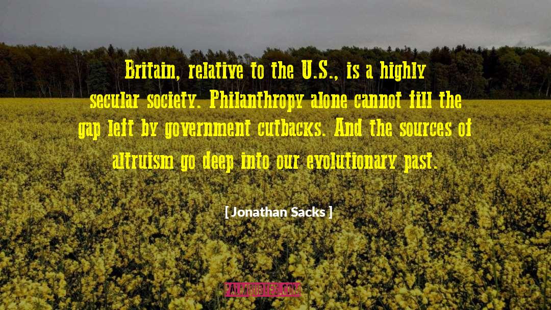 Jonathan Sacks Quotes: Britain, relative to the U.S.,