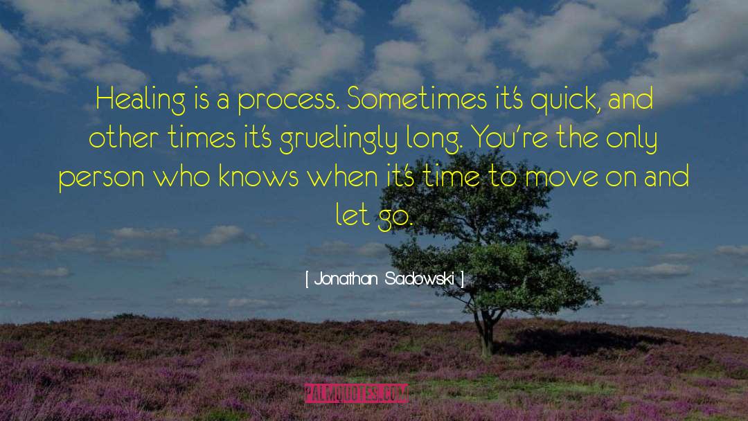 Jonathan Sadowski Quotes: Healing is a process. Sometimes