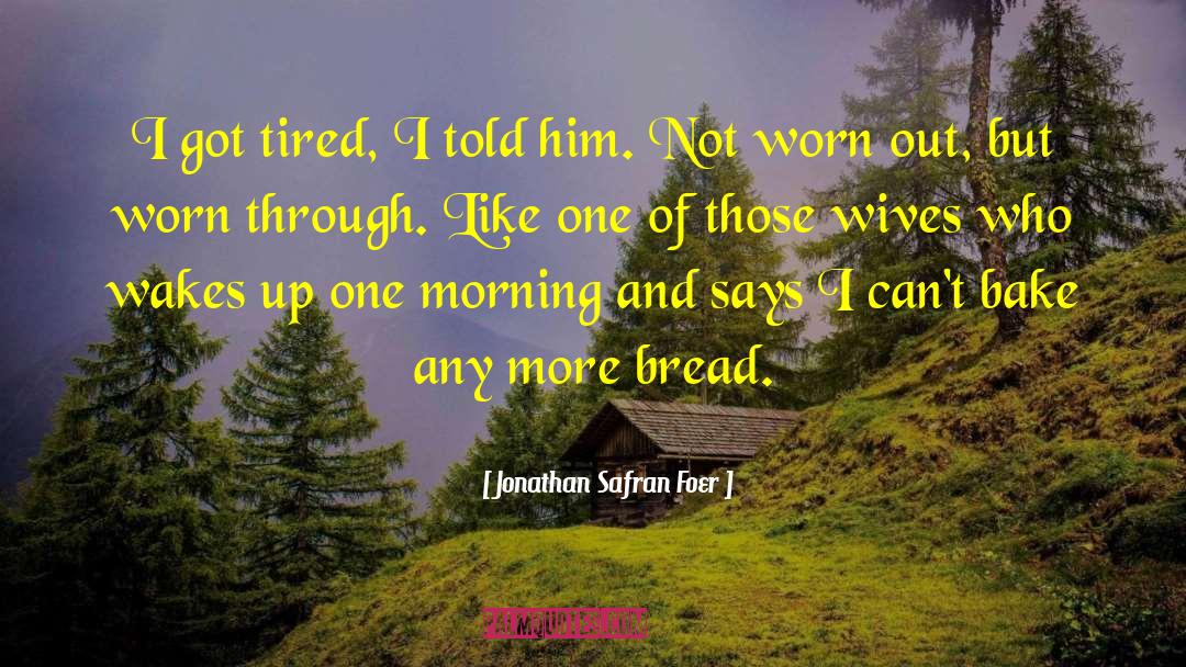 Jonathan Safran Foer Quotes: I got tired, I told