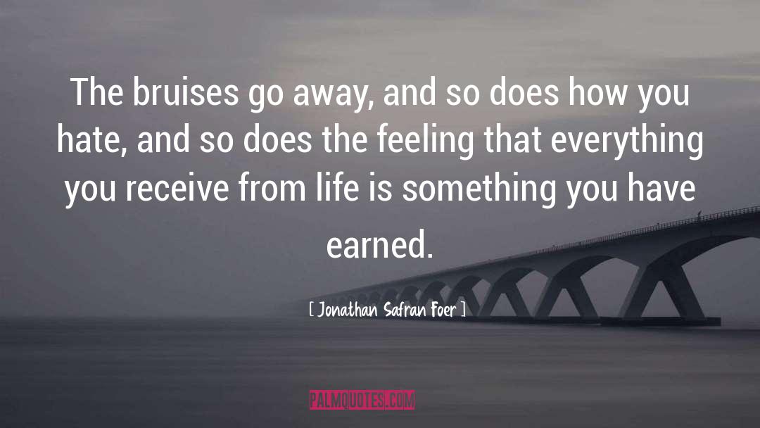 Jonathan Safran Foer Quotes: The bruises go away, and