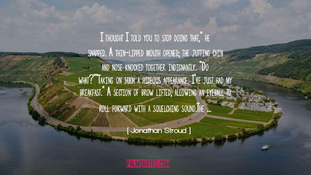 Jonathan Stroud Quotes: I thought I told you