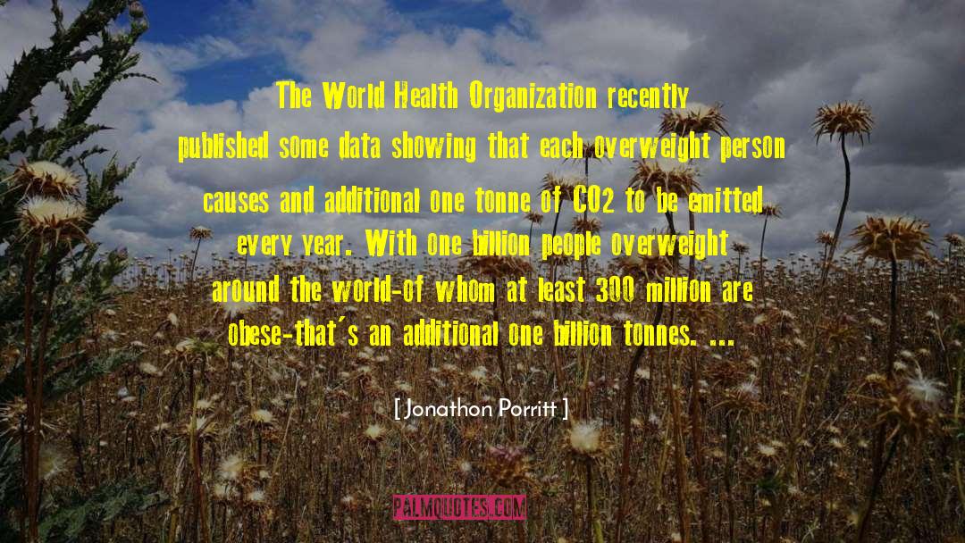 Jonathon Porritt Quotes: The World Health Organization recently