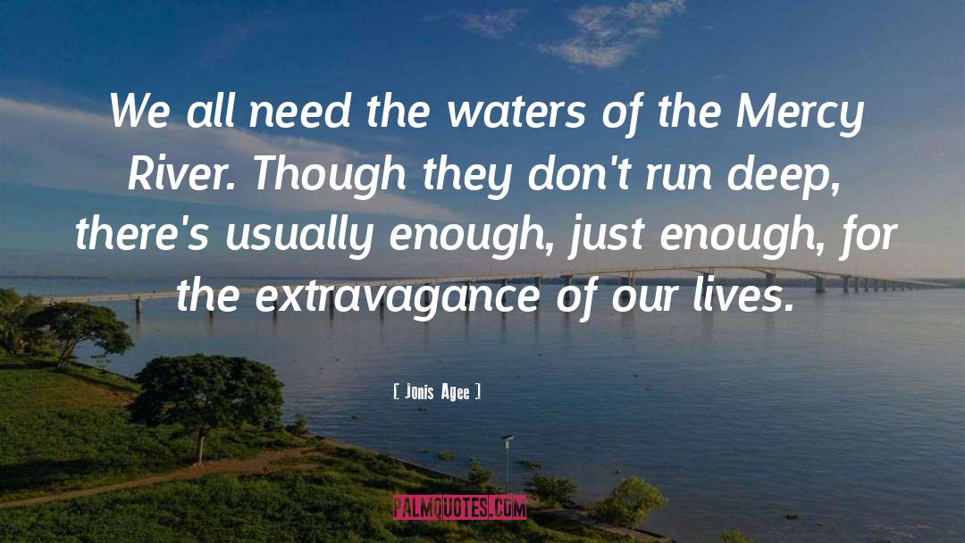 Jonis Agee Quotes: We all need the waters