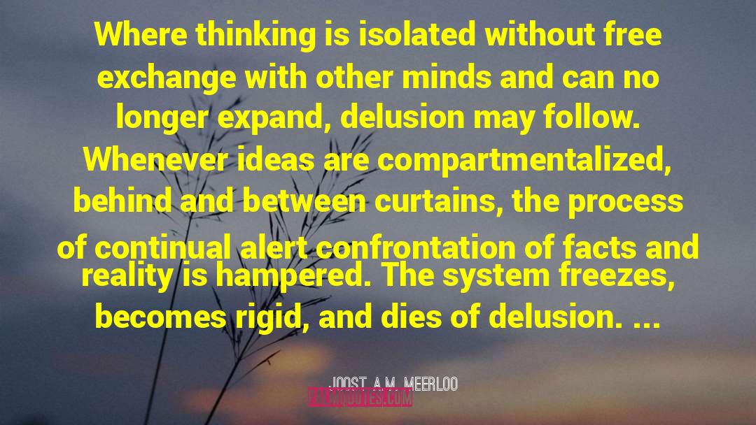 Joost A.M. Meerloo Quotes: Where thinking is isolated without