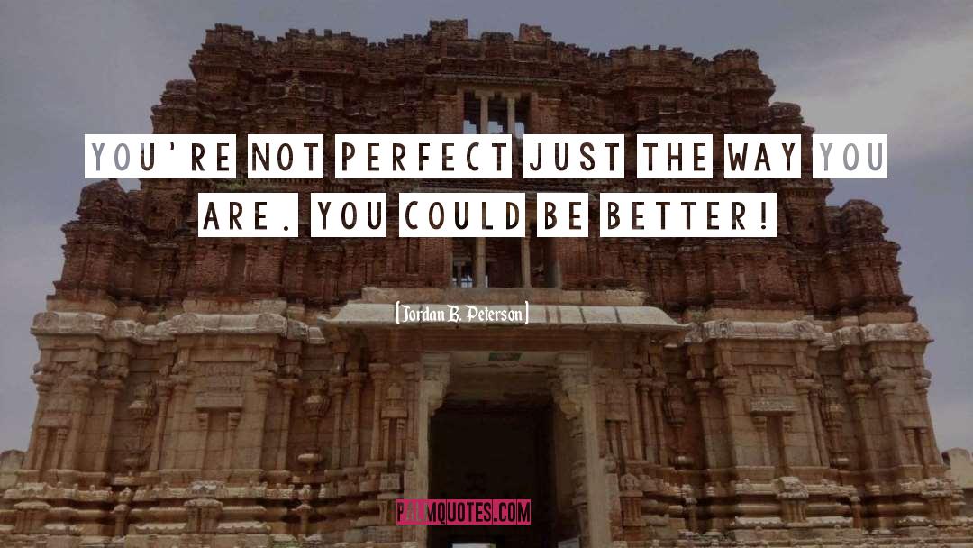 Jordan B. Peterson Quotes: You're not perfect just the