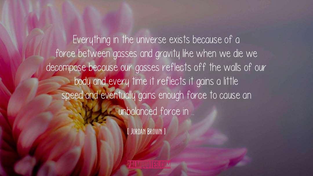 Jordan Brown Quotes: Everything in the universe exists