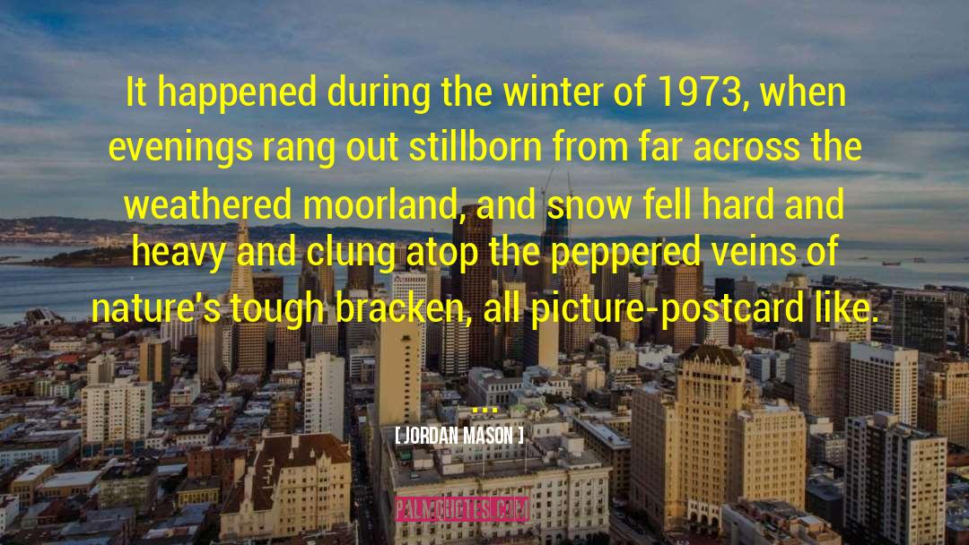 Jordan Mason Quotes: It happened during the winter