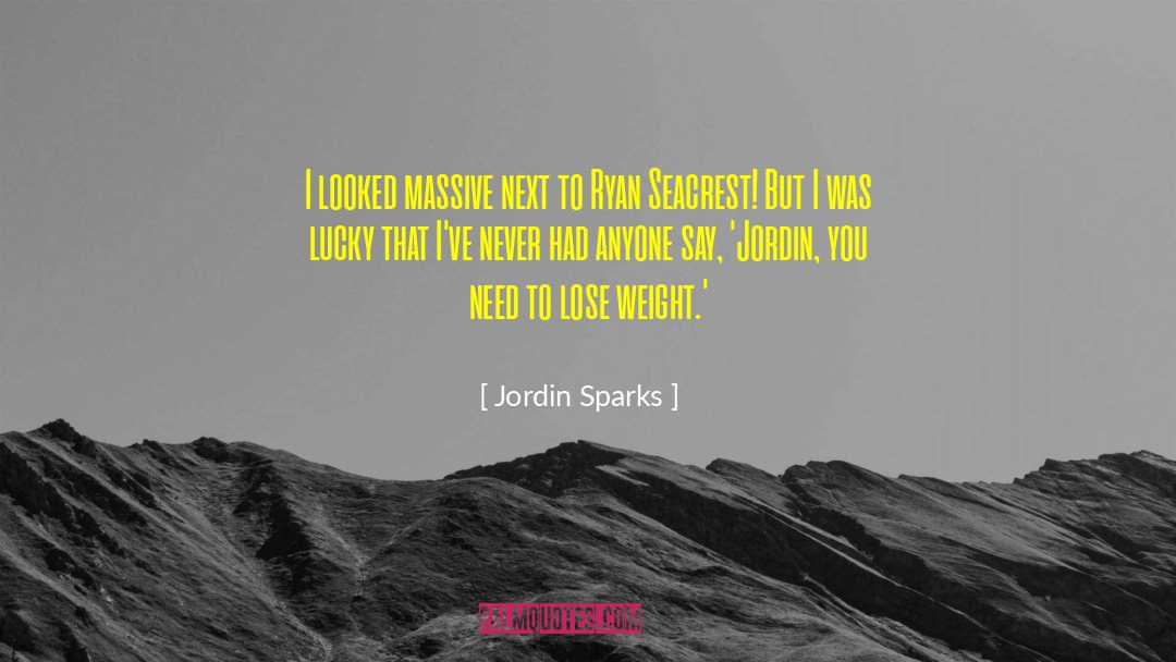 Jordin Sparks Quotes: I looked massive next to