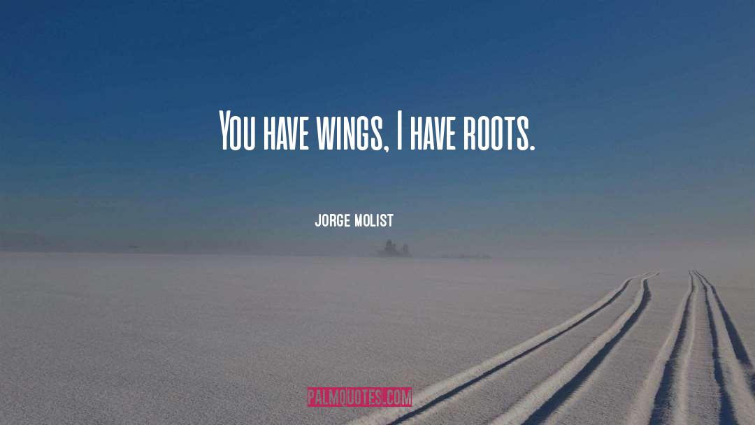 Jorge Molist Quotes: You have wings, I have
