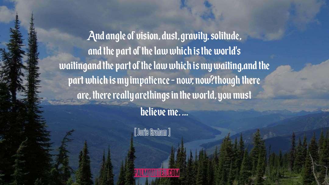 Jorie Graham Quotes: And angle of vision, dust,