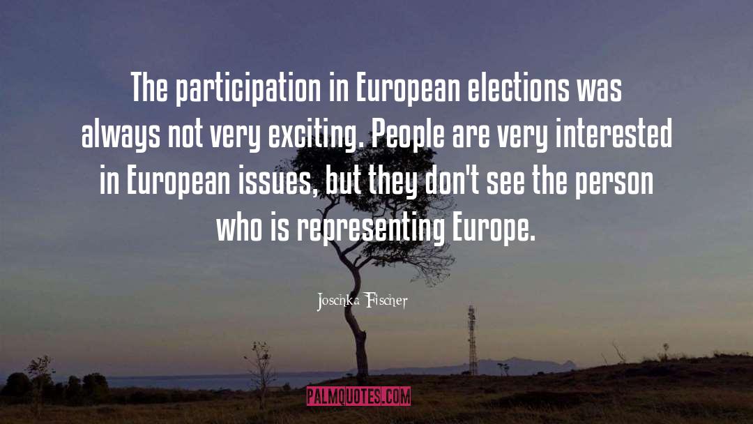 Joschka Fischer Quotes: The participation in European elections