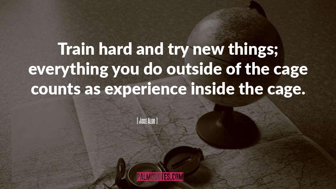 Jose Aldo Quotes: Train hard and try new