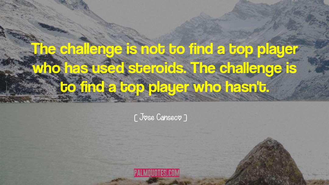 Jose Canseco Quotes: The challenge is not to