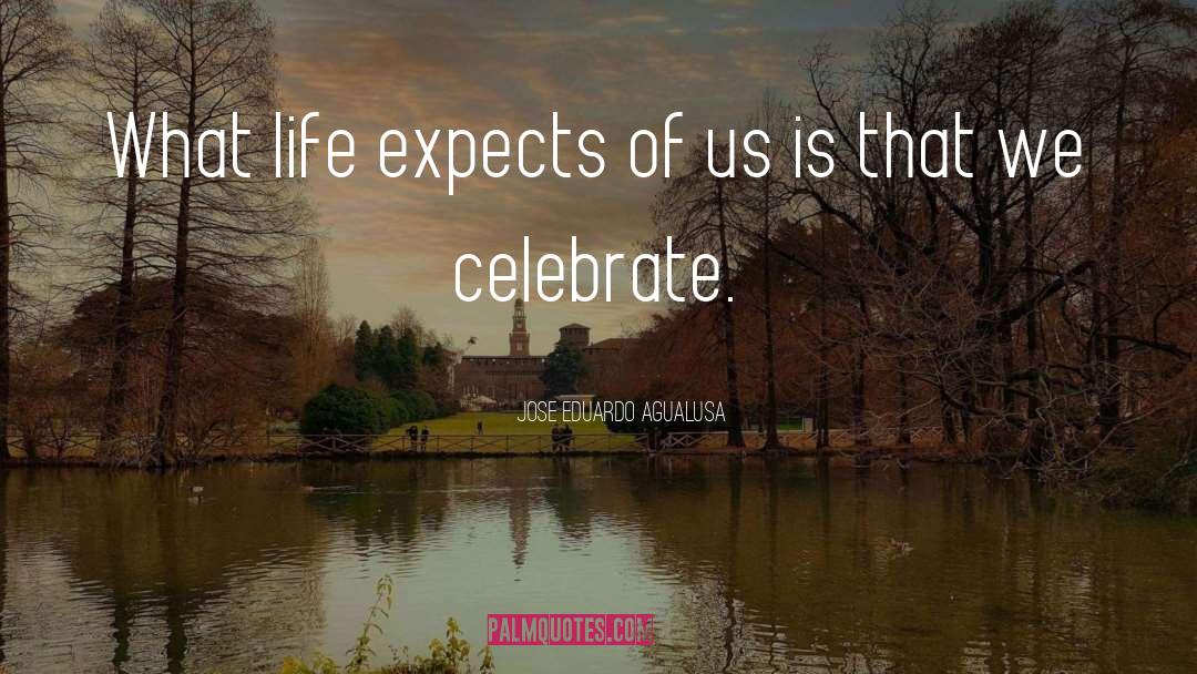 Jose Eduardo Agualusa Quotes: What life expects of us