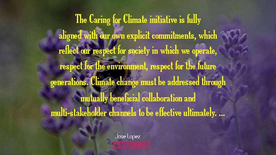 Jose Lopez Quotes: The Caring for Climate initiative