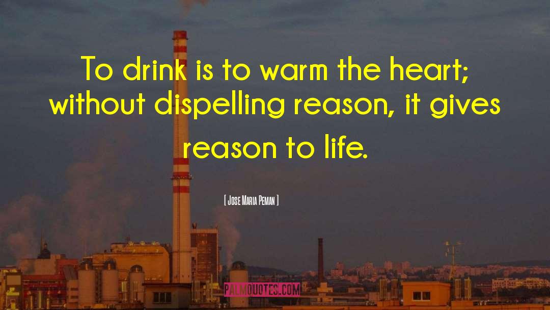 Jose Maria Peman Quotes: To drink is to warm