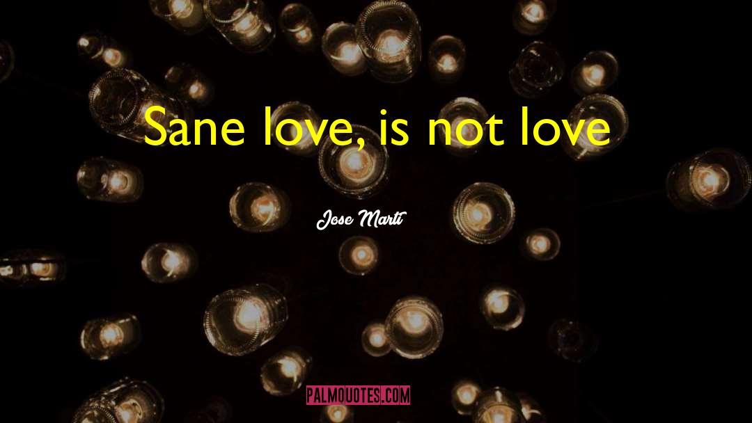 Jose Marti Quotes: Sane love, is not love