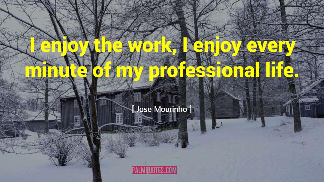 Jose Mourinho Quotes: I enjoy the work, I