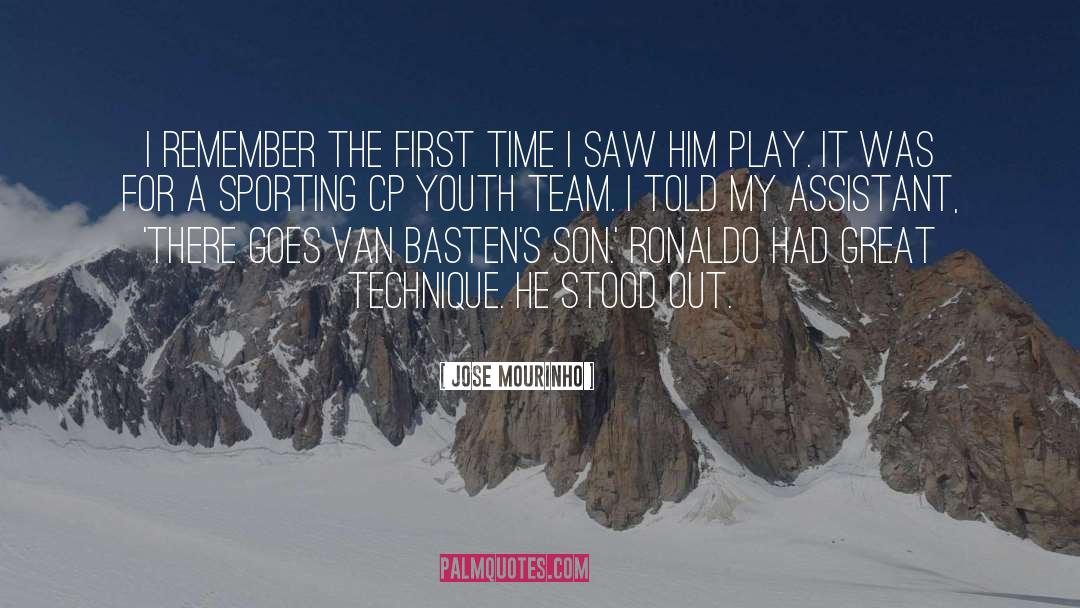 Jose Mourinho Quotes: I remember the first time