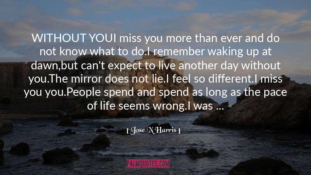 Jose N Harris Quotes: WITHOUT YOU<br>I miss you more