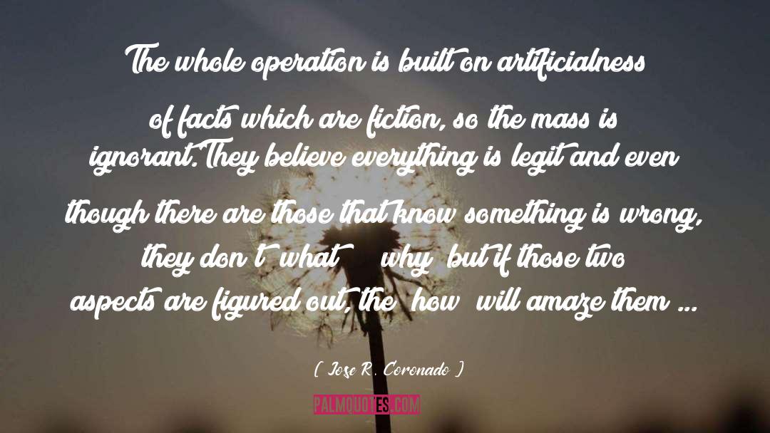 Jose R. Coronado Quotes: The whole operation is built