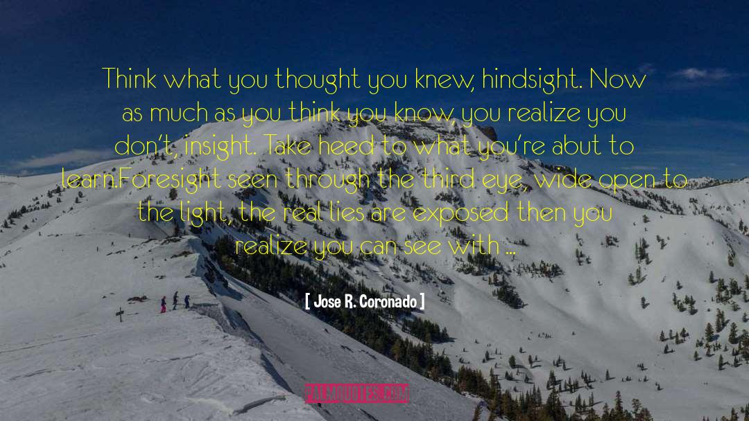 Jose R. Coronado Quotes: Think what you thought you