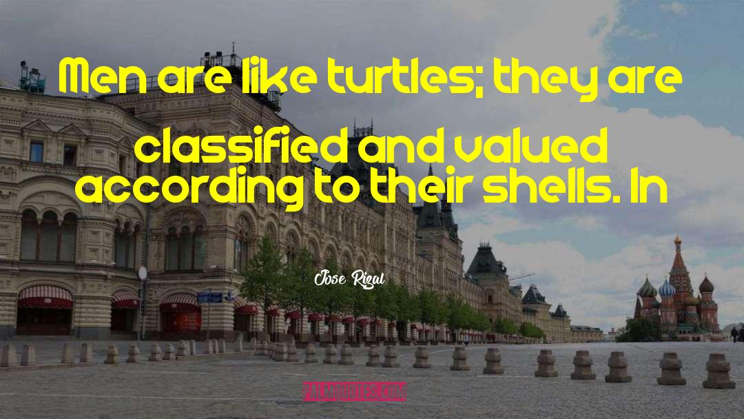 Jose Rizal Quotes: Men are like turtles; they