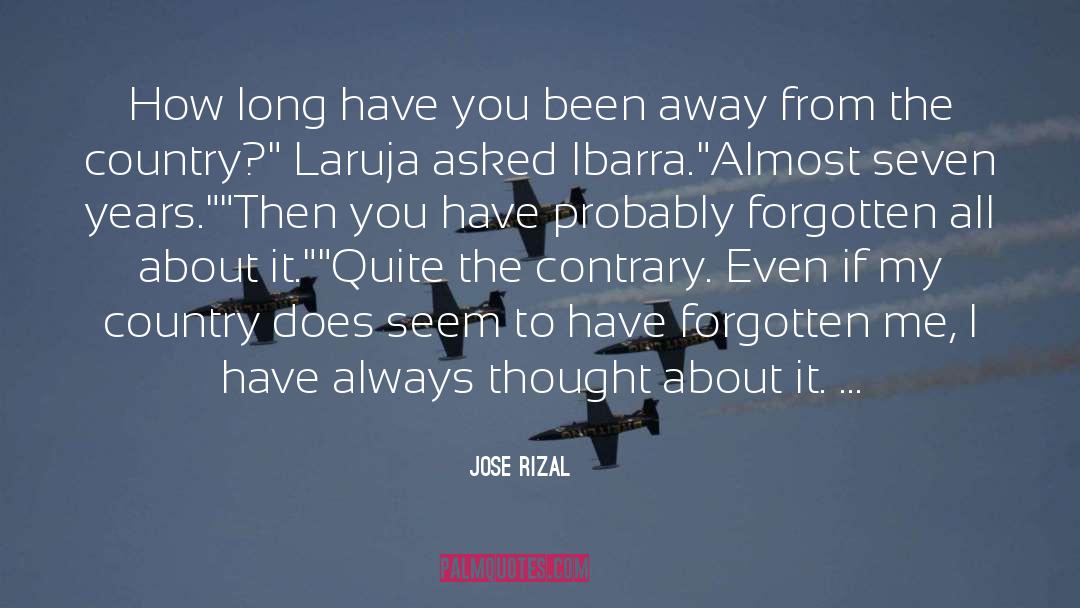 Jose Rizal Quotes: How long have you been