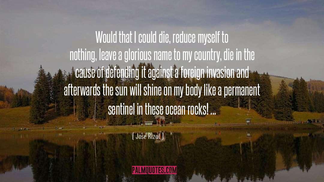 Jose Rizal Quotes: Would that I could die,