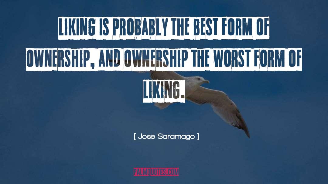 Jose Saramago Quotes: Liking is probably the best