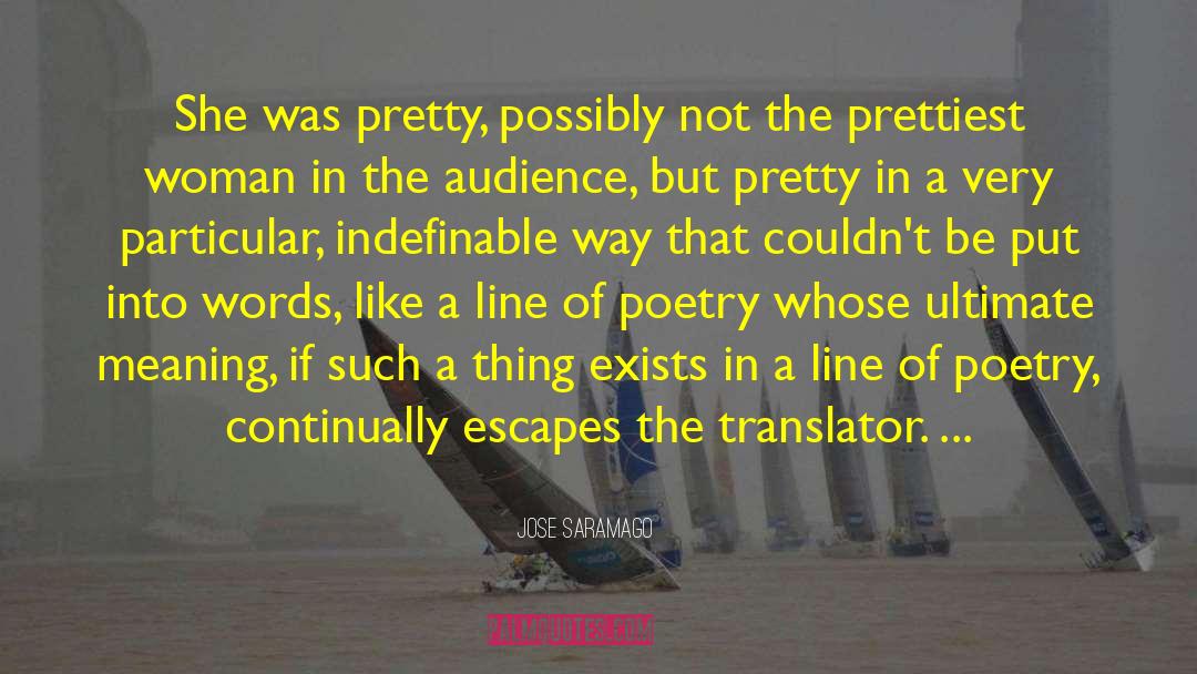 Jose Saramago Quotes: She was pretty, possibly not