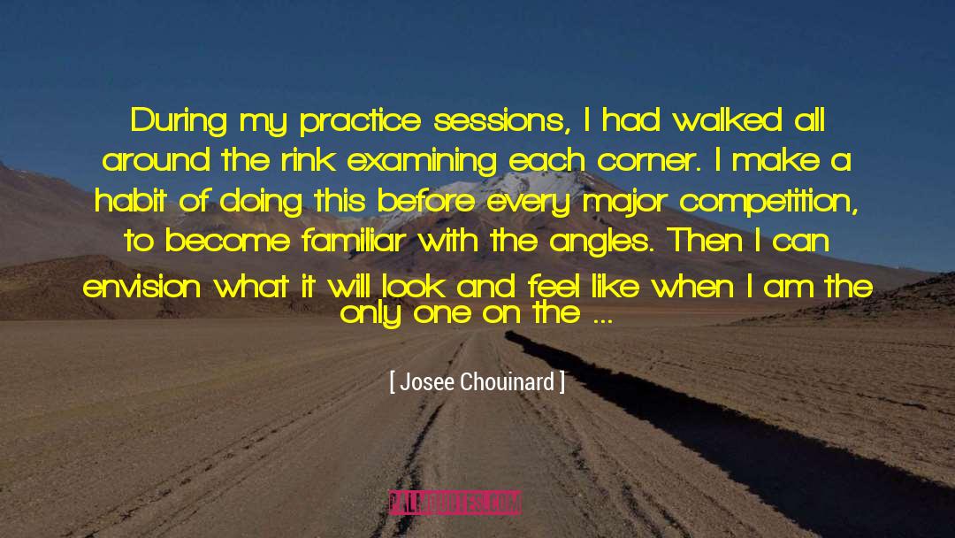 Josee Chouinard Quotes: During my practice sessions, I