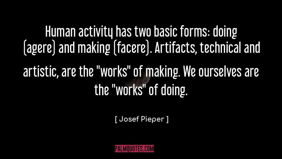 Josef Pieper Quotes: Human activity has two basic