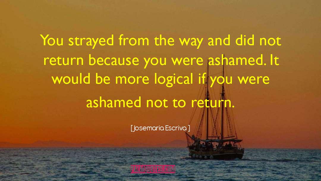 Josemaria Escriva Quotes: You strayed from the way