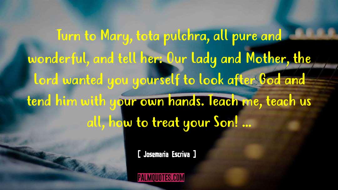Josemaria Escriva Quotes: Turn to Mary, tota pulchra,