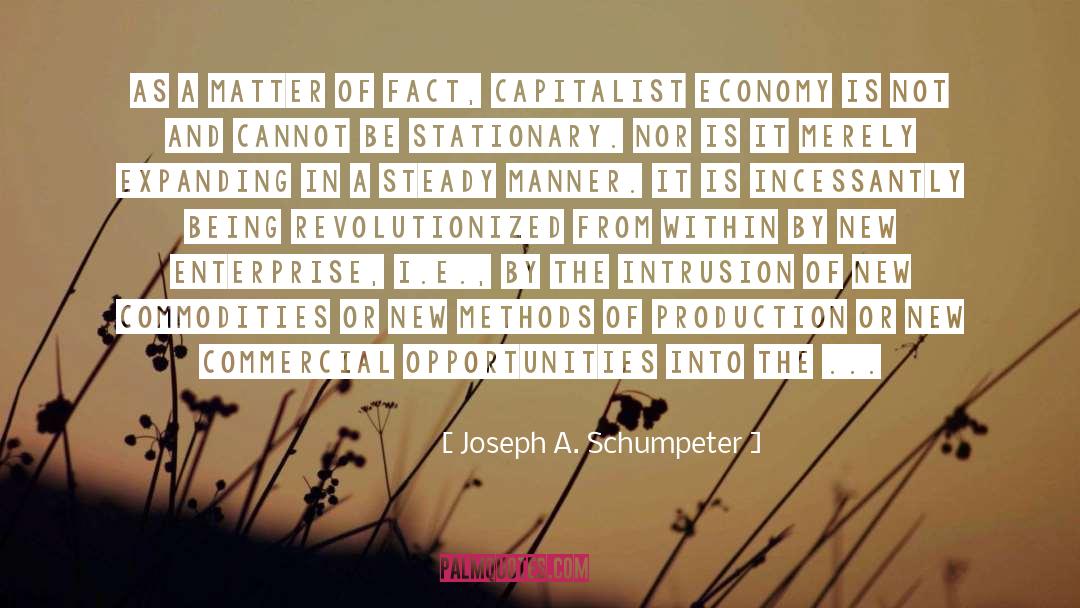 Joseph A. Schumpeter Quotes: As a matter of fact,