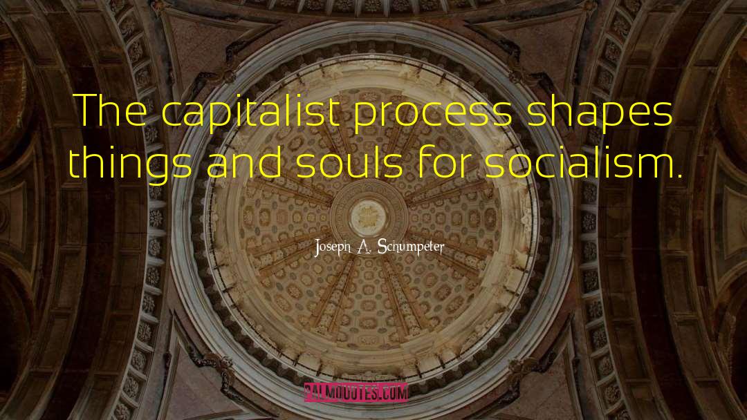 Joseph A. Schumpeter Quotes: The capitalist process shapes things