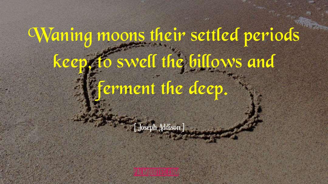 Joseph Addison Quotes: Waning moons their settled periods