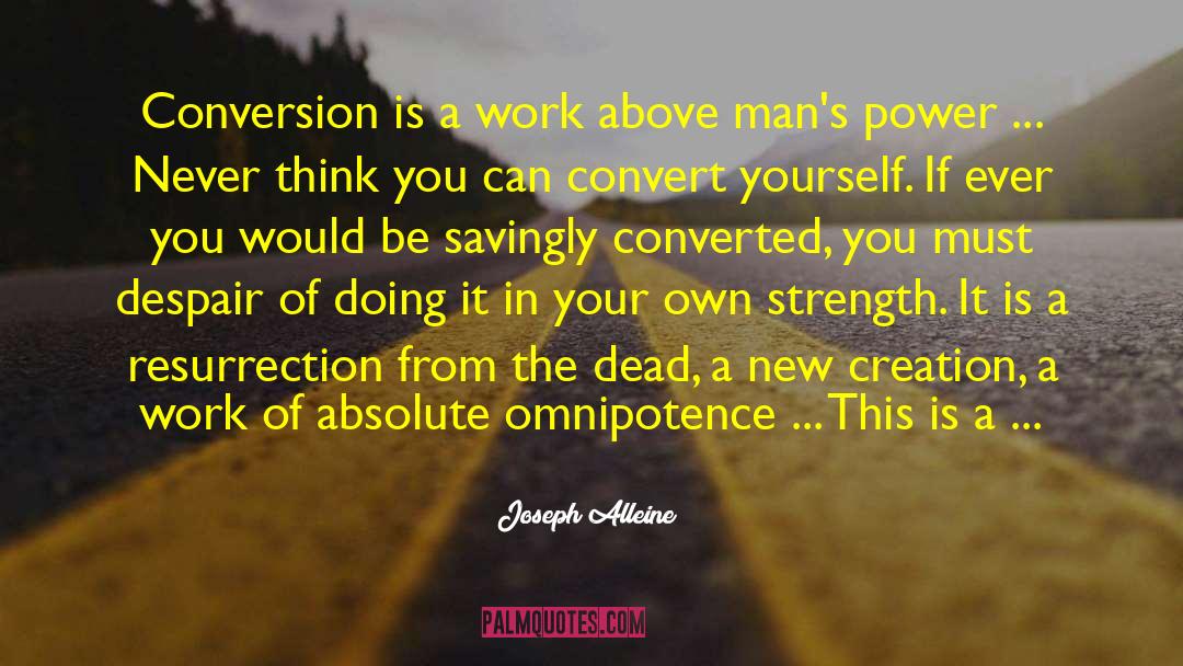 Joseph Alleine Quotes: Conversion is a work above
