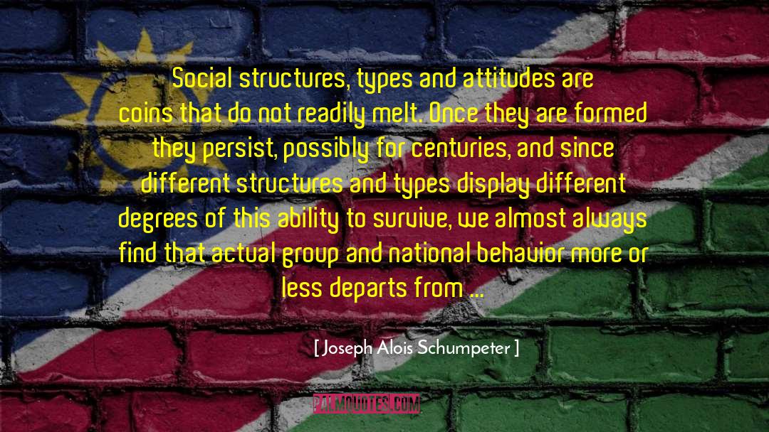 Joseph Alois Schumpeter Quotes: Social structures, types and attitudes