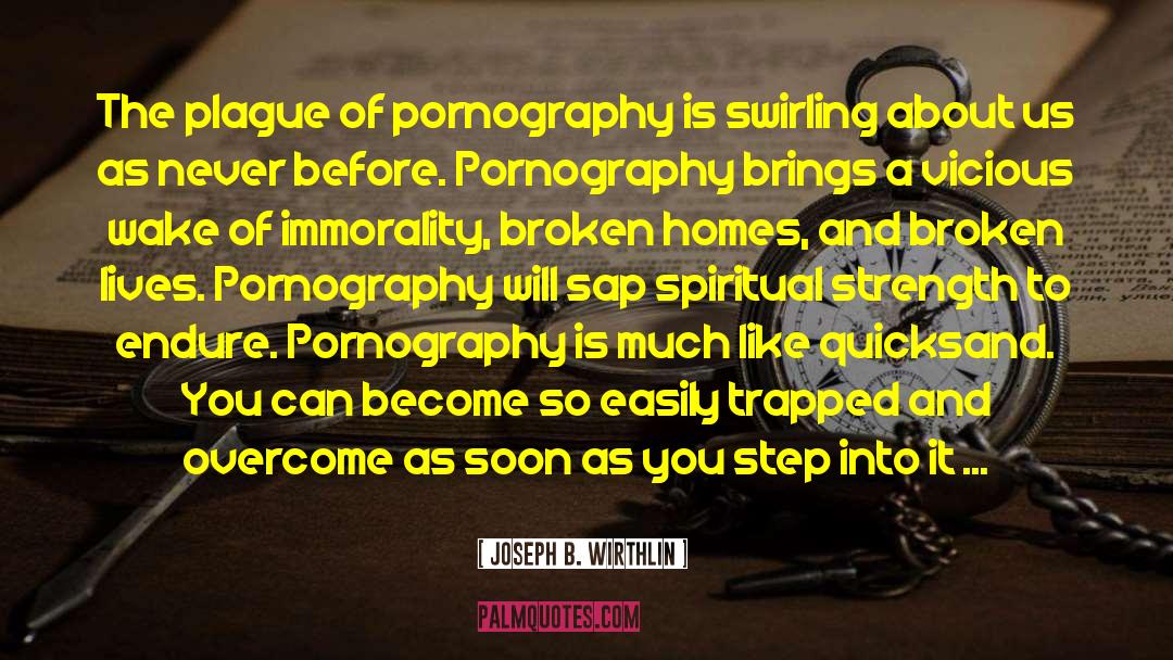 Joseph B. Wirthlin Quotes: The plague of pornography is