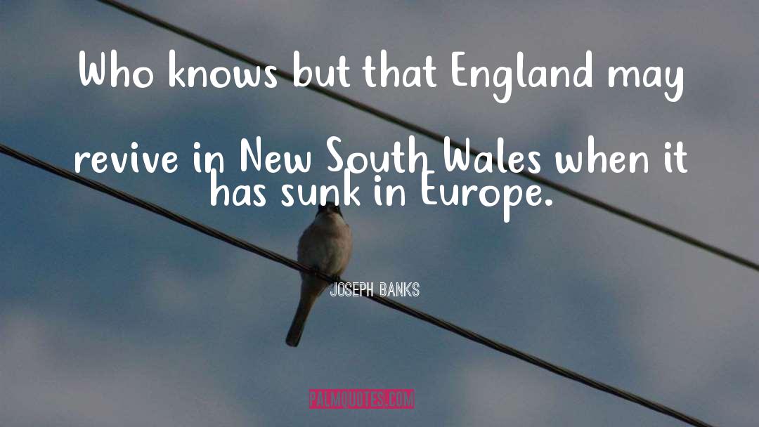 Joseph Banks Quotes: Who knows but that England
